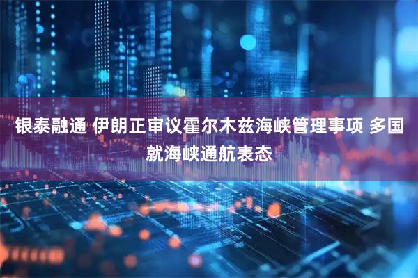 银泰融通 伊朗正审议霍尔木兹海峡管理事项 多国就海峡通航表态